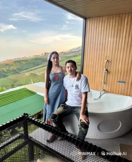 Couple's Intense Kung Fu Fight on Scenic Balcony – AI Generated Video | Hailuo AI