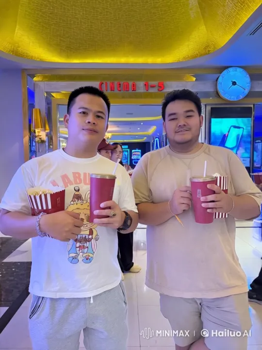 Friends Display Martial Arts Skills in Movie Theater Lobby – AI Generated Video | Hailuo AI