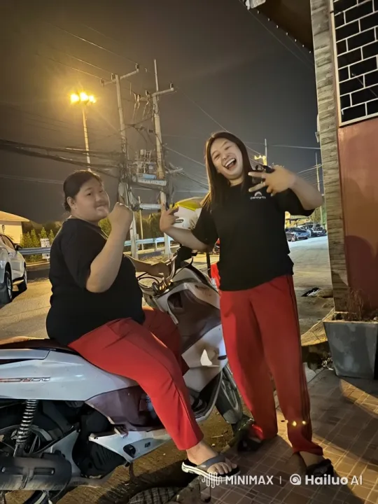 Nighttime Martial Arts Display by Motorbike – AI Generated Video | Hailuo AI