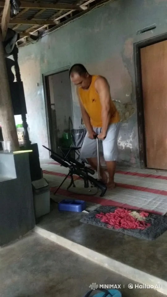 Man Demonstrates Impressive Kung Fu Skills Indoors – AI Generated Video | Hailuo AI