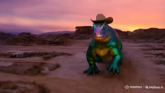 Alien Cowboy: Sheriff Monster in a Dystopian Dawn – AI Generated Video | Hailuo AI