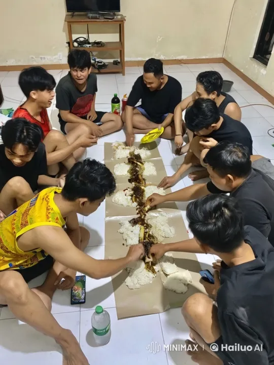 Kungfu Fighting Display During Communal Meal – AI Generated Video | Hailuo AI