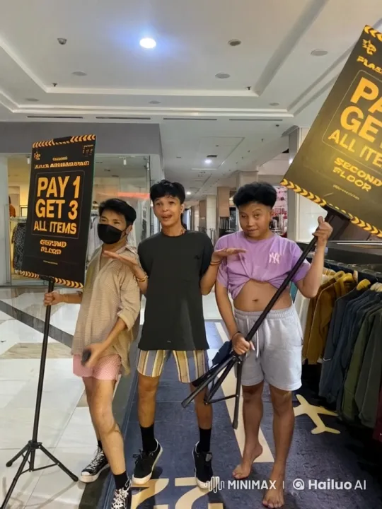 Friends Perform Kung Fu in Shopping Mall – AI Generated Video | Hailuo AI
