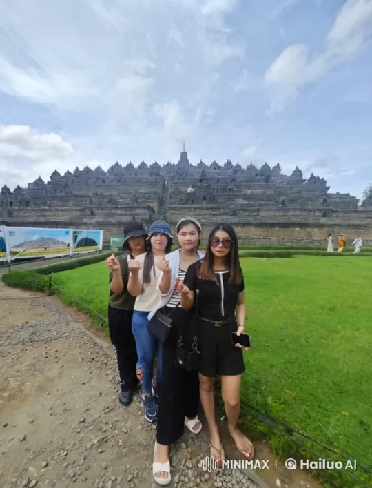 Women Perform Kungfu at Borobudur Temple – AI Generated Video | Hailuo AI