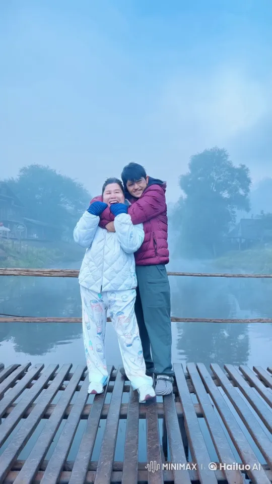 Martial Arts Battle on a Misty River Bridge – AI Generated Video | Hailuo AI