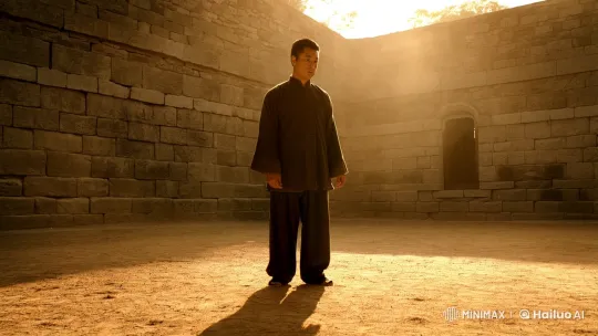 Ancient Stone Walls: A Kung Fu Master's Graceful Display – AI Generated Video | Hailuo AI