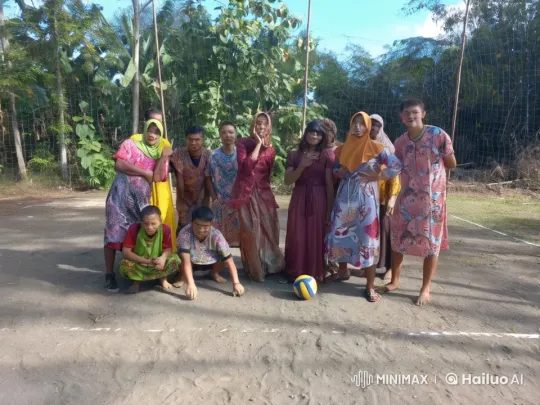 Nine People Perform Synchronized Kungfu on a Dirt Volleyball Court – AI Generated Video | Hailuo AI
