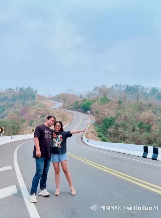 Dynamic Martial Arts Fight on Scenic Hillside Road – AI Generated Video | Hailuo AI