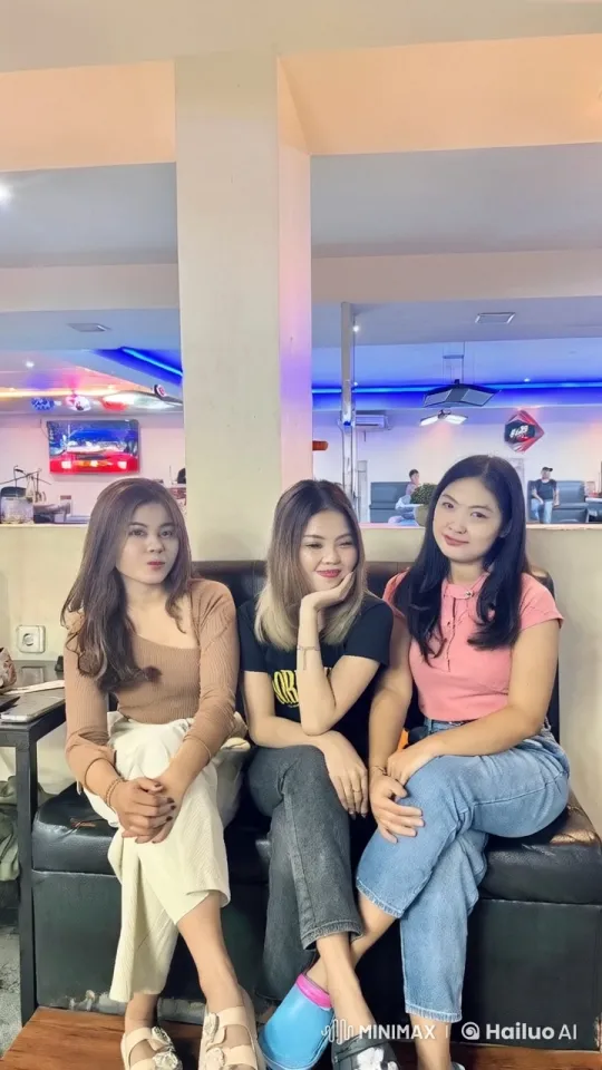 Women Display Graceful Kungfu Techniques in Café Setting – AI Generated Video | Hailuo AI