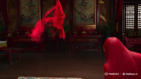 Chinese Room: Eerie Demon Woman Conjured in Red Smoke – AI Generated Video | Hailuo AI