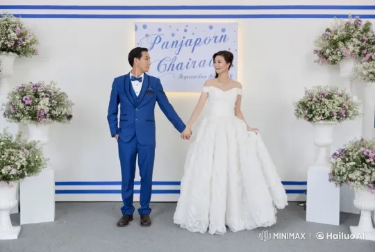 Wedding Couple Performs Kung Fu in Formal Attire – AI Generated Video | Hailuo AI