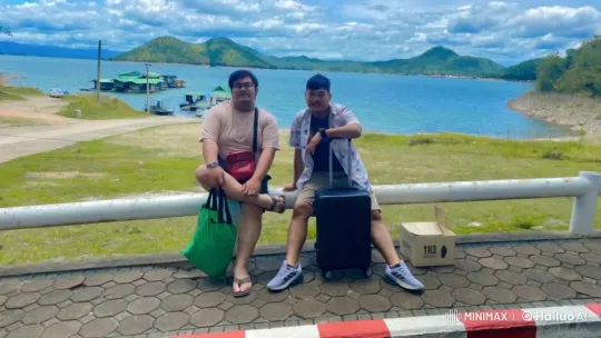 Friends Display Martial Arts Skills by Scenic Lake – AI Generated Video | Hailuo AI