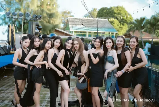 Elegant Women Display Martial Arts in Synchronized Outdoor Show – AI Generated Video | Hailuo AI