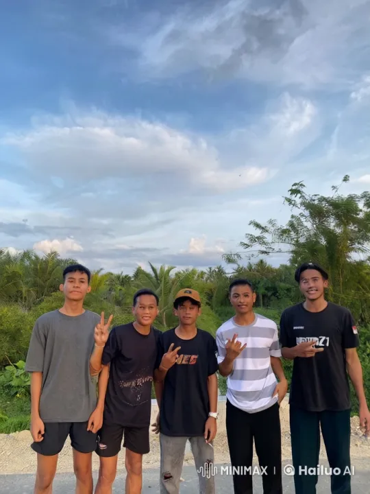 Young Men Engage in Playful Fight on a Road – AI Generated Video | Hailuo AI
