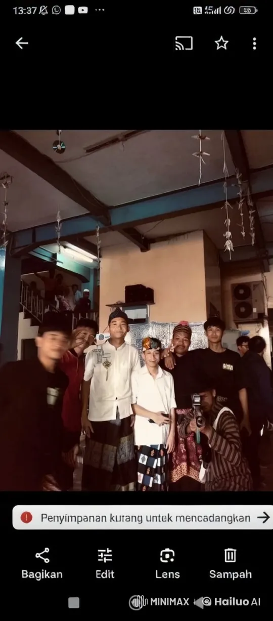 Traditional Gathering: Men in Sarongs Pose for Video – AI Generated Video | Hailuo AI