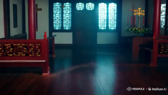 Possessed Woman Transforms in Chinese Catholic Church Scene – AI Generated Video | Hailuo AI