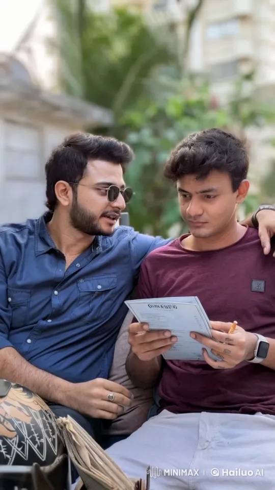 Intimate Moment: Two Men Share a Passionate Kiss Outdoors – AI Generated Video | Hailuo AI