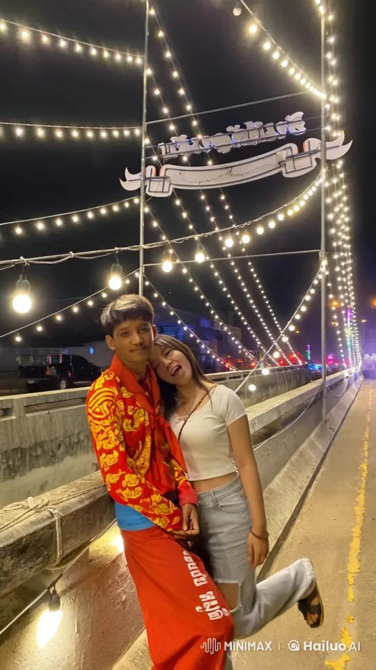 Energetic Kung Fu Display on Illuminated Bridge – AI Generated Video | Hailuo AI