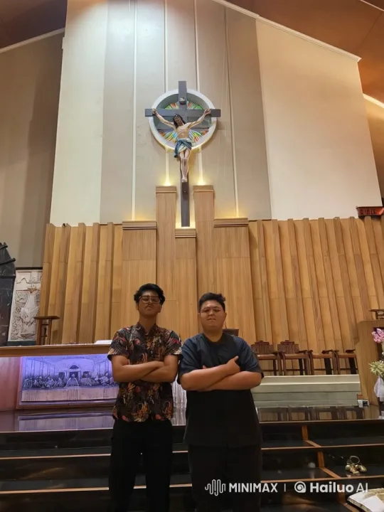 Martial Arts Fight in Church with Dramatic Lighting – AI Generated Video | Hailuo AI