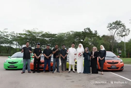 Wedding Kung Fu Display in Open Parking Lot – AI Generated Video | Hailuo AI