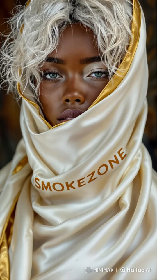Elegant Figure Showcases Luxurious SMOKEZONE Scarf in Live2D Animation – AI Generated Video | Hailuo AI