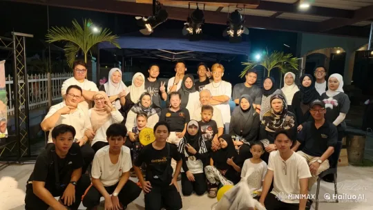 Nighttime Kungfu Demonstration at Social Gathering – AI Generated Video | Hailuo AI