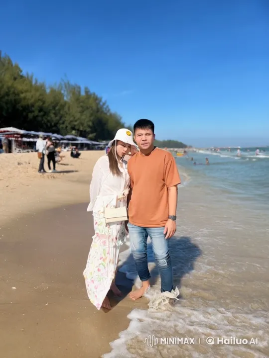 Couple Practicing Martial Arts on the Beach – AI Generated Video | Hailuo AI