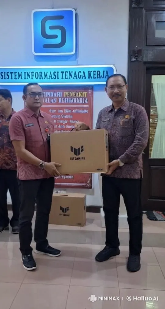 TUF Gaming Box Handover in Organized Office – AI Generated Video | Hailuo AI