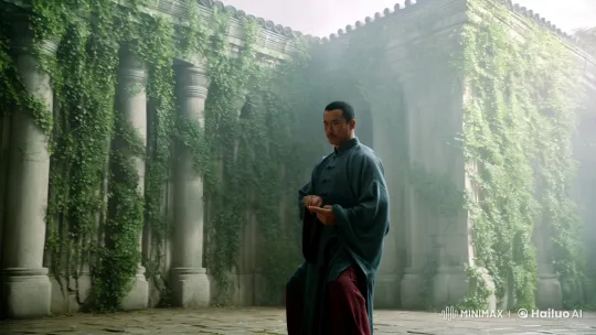 Mist-Laden Courtyard: A Kungfu Master's Graceful Display – AI Generated Video | Hailuo AI