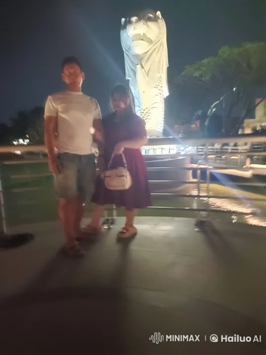 Kungfu Display at Night by the Merlion Statue – AI Generated Video | Hailuo AI