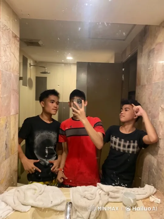 Boys Practice Kung Fu in Bathroom Mirror – AI Generated Video | Hailuo AI