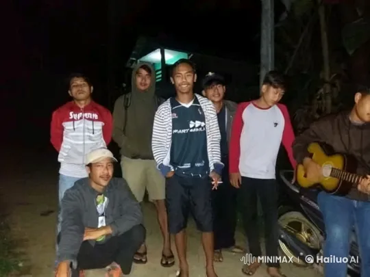 Young Men Enjoying Nighttime Friendship and Music – AI Generated Video | Hailuo AI