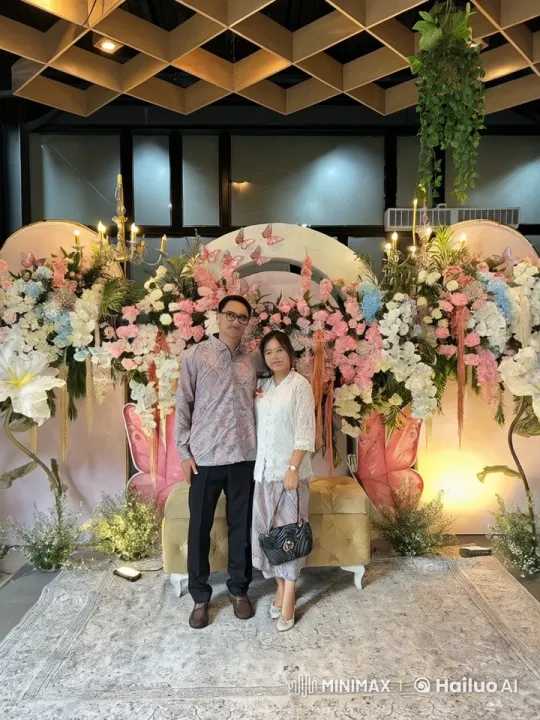Couple Performs Elegant Kung Fu in Floral Setting – AI Generated Video | Hailuo AI