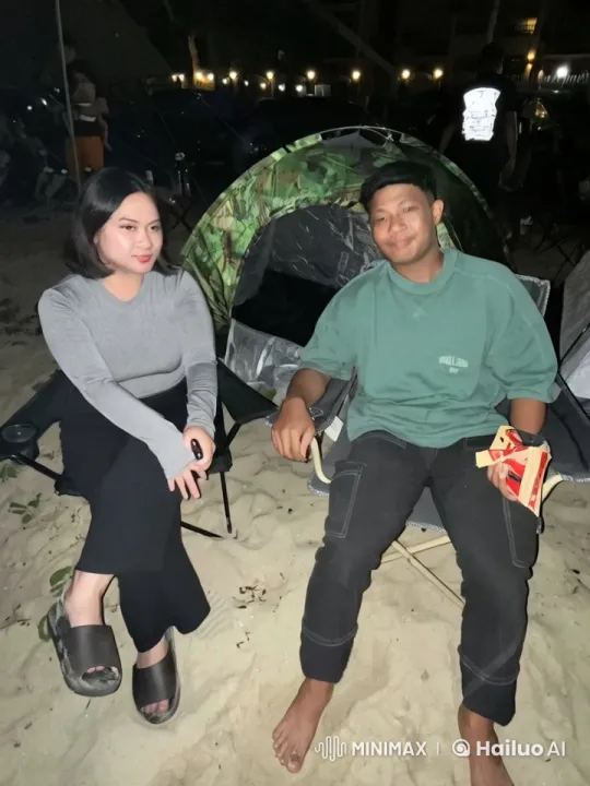 Martial Arts Showdown on a Sandy Beach Campsite – AI Generated Video | Hailuo AI