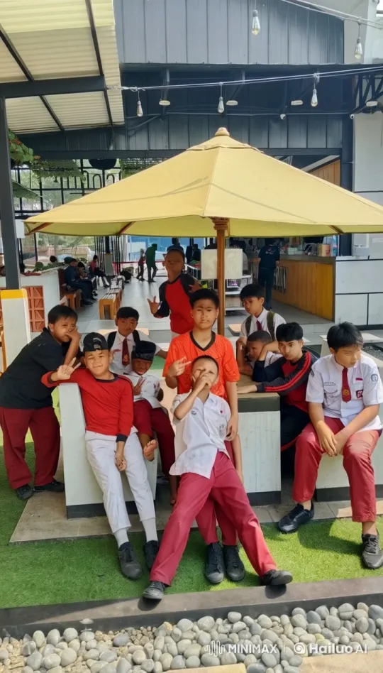 Children Practice Kungfu at Outdoor Cafeteria – AI Generated Video | Hailuo AI