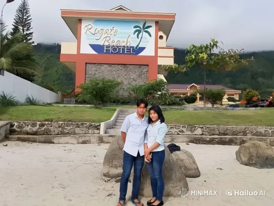 Kungfu Display on Tropical Beach with Rogate Hotel Background – AI Generated Video | Hailuo AI