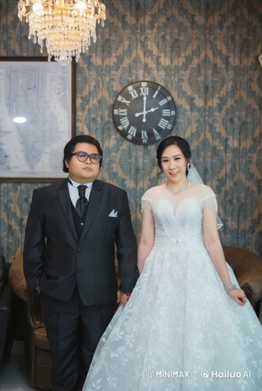 Wedding Couple Demonstrates Kungfu Mastery in Elegant Setting – AI Generated Video | Hailuo AI