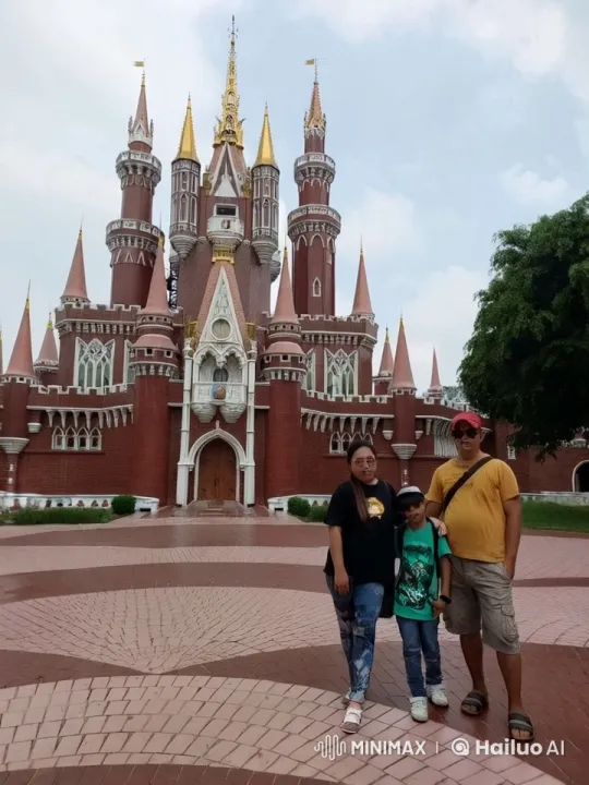 Family Performs Kungfu in Fairy Tale Castle Setting – AI Generated Video | Hailuo AI