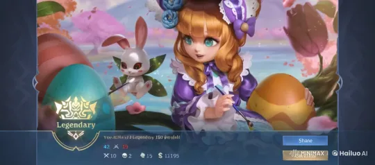 Fantasy Art Scene: Girl and Bunny Paint Easter Eggs – AI Generated Video | Hailuo AI