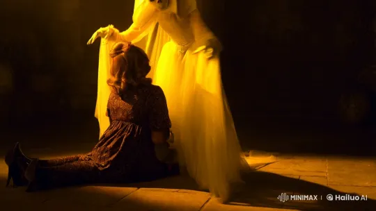 Reaper Unmasked: Woman Emerges from Shadowy Disguise – AI Generated Video | Hailuo AI