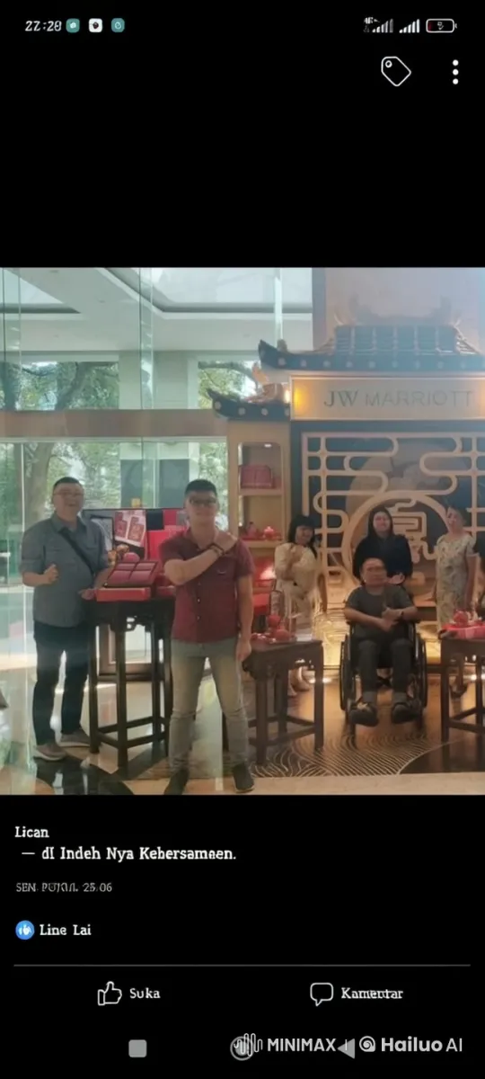 Group Enjoying Unity in Modern Lobby of JW Marriott – AI Generated Video | Hailuo AI