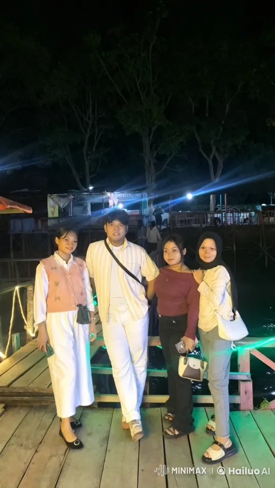 Four Individuals Perform Synchronized Kung Fu on Waterfront Platform – AI Generated Video | Hailuo AI