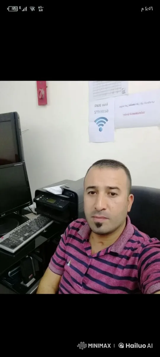 Man Smoking in Calm Office with Flickering Data – AI Generated Video | Hailuo AI