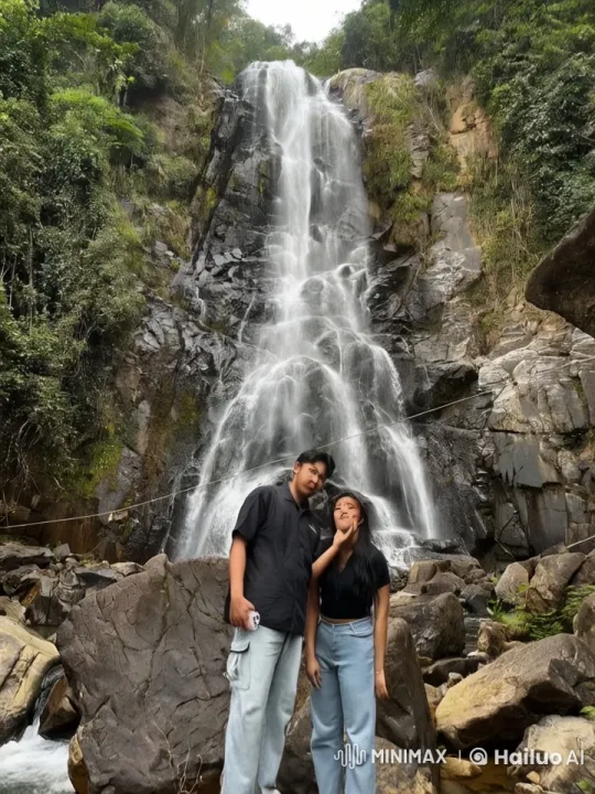 Couple Practices Kung Fu Amidst Majestic Waterfall Scene – AI Generated Video | Hailuo AI