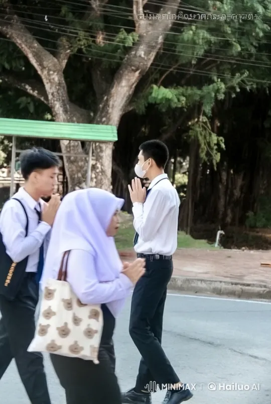 Street Kung Fu Display by Uniformed Students – AI Generated Video | Hailuo AI