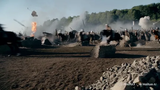 Battlefield Chaos: Hyper-Speed Camerawork Immersion – AI Generated Video | Hailuo AI