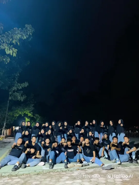 Nighttime Kung Fu Demonstration by Uniformed Group – AI Generated Video | Hailuo AI
