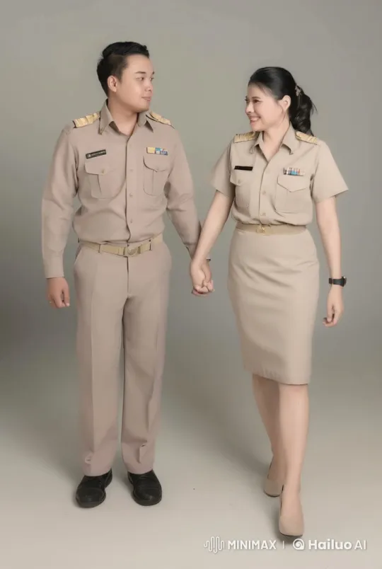 Beige Uniformed Duo Demonstrates High-Energy Martial Arts Skills – AI Generated Video | Hailuo AI
