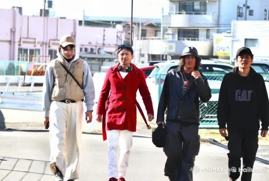 Urban Kungfu Display by Man in Red Coat – AI Generated Video | Hailuo AI