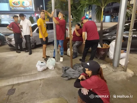 Urban Night: Playful Kung Fu Fight and Social Gathering – AI Generated Video | Hailuo AI